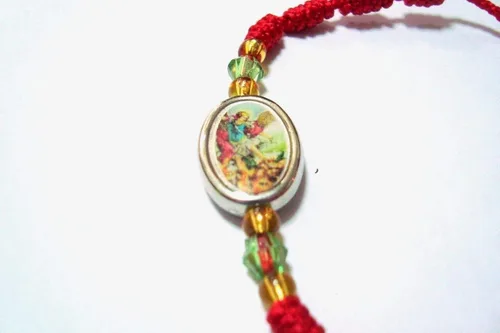 Vista 2 de PULSERA SAN MICHAEL ROJO DE SAN MIGUEL PARA PROTECCION 75 in Adjustable hilo de nailon