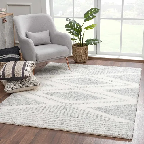 Vista 11 de Hauteloom Trunding Tapete Peludo Marroquí para Puerta Estilo Casa de Campo Alfombra de Área Pequeña - Alfombra Peluda Bohemia - Felpa de Pelo Alto