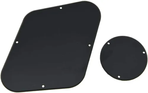 Vista 2 de LP Placa de Control Trasera Placa Interruptor Cubierta de Cavidad Para Epi Les Paul Negro Sólido 1 Capa