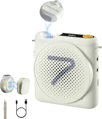 Vista 11 de 7RYMS WA2 Amplificador de voz inalámbrico para profesor con micrófono de solapa magnético, altavoz de micrófono portátil, cancelación de ruido
