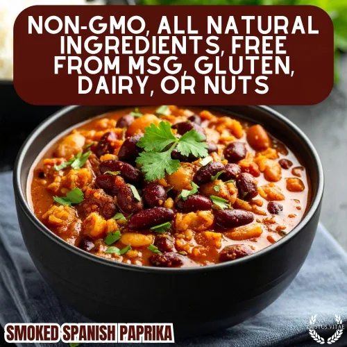 Vista 8 de Pimentón español ahumado, sin OMG, empaquetado en latas magnéticas, sostenible, cultivado en Estados Unidos, totalmente natural, no irradiado