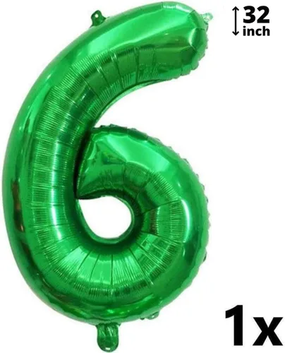 Vista 7 de DIWULI Juego de decoraciones de fiesta de dinosaurios: globo verde número 6, globos de dinosaurio, decoraciones de cumpleaños de dinosaurio 6: Seis