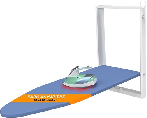 Vista 13 de Xabitat Tabla de planchar para montar en la pared con soporte para plancha, 36.2" X 12.2" tabla de planchar plegable de montaje compacto