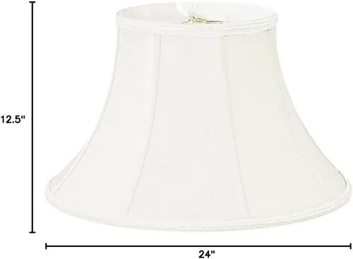 Vista 3 de Royal Designs Shallow Bell - Pantalla para lámpara (6.5 x 12 x 8.75 pulgadas), color blanco