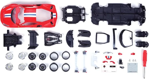 Vista 2 de Maisto 1:24 Línea de montaje Ferrari 488 Pista - Rojo