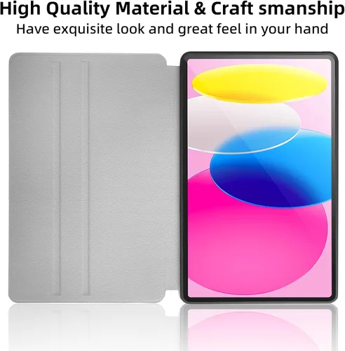 Vista 6 de Funda para iPad de 10.ª generación 2022, funda de 10.9 pulgadas, (Modelo: SM-A2696 A2757 A2777) Funda protectora de cuerpo completo a prueba