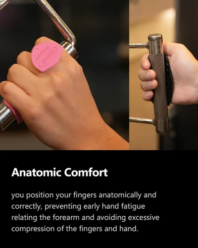 Vista 2 de Guantes de Entrenamiento, Guantes de Gimnasio de Látex Sin Dedos, Agarres de Dominada para Hombres y Mujeres, Agarres de Palma para Entrenamiento