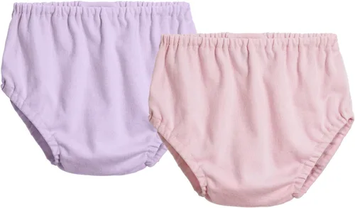 Vista 3 de City Threads Cotton Diaper Covers for Girls and Boys 2-Pack, Made in USA Baby Bloomers, Wear Over Disposable and Cloth