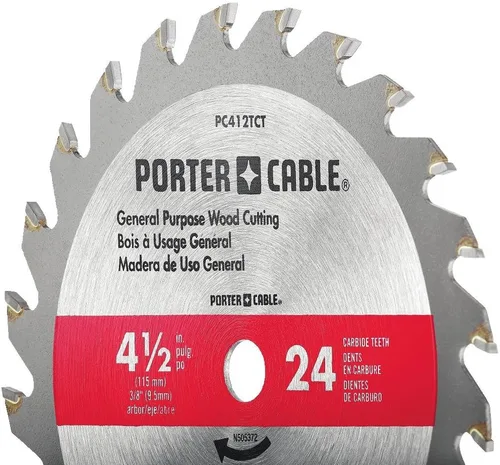 Vista 2 de PORTER-CABLE PC412TCT - Hoja de sierra circular de 4-1/2 pulgadas, 24 dientes