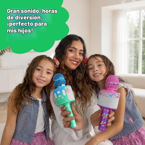 Vista 2 de Move2Play, Micrófono de karaoke para niños, regalo de cumpleaños para niños, juguete para niñas de 3, 4, 5, 6 años en adelante, niños y niños Azul