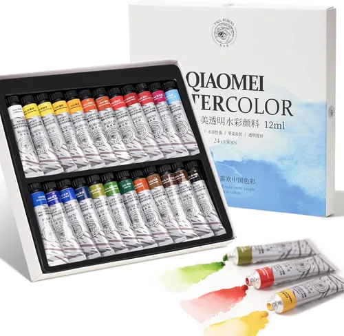 Vista 8 de Paul Rubens Set de Pintura de Acuarela 24 Colores Vibrantes 12ml / 0.4 Fl Oz Tubos, Tubos de Acuarela con Gran Valor, Pinturas de Acuarela