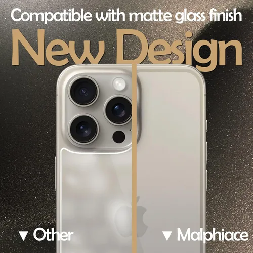 Vista 4 de Protector de cristal trasero para iPhone 15 Pro Max y protector de lente de cámara [2 + 2 paquetes], iPhone 15 Pro Max, protector de pantalla Cámara