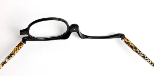 Vista 7 de Gafas de lectura, gafas de maquillaje, ojos, lentes abatibles, plegadas para mujeres, leopardo