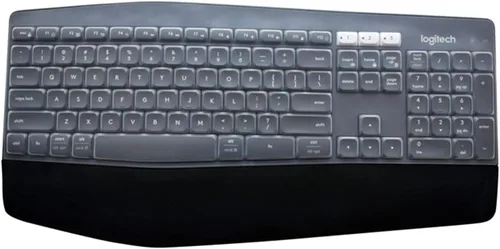 Vista 16 de Funda de silicona para teclado de escritorio ultrafina, compatible con Logitech K120 y MK120 teclado USB con cable (azul degradado)