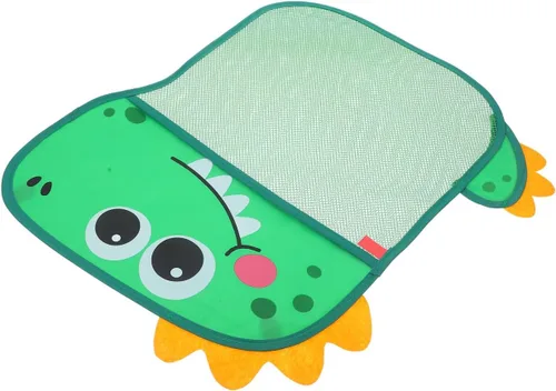 Vista 9 de Tofficu Bolsa de almacenamiento de juguetes de baño de dinosaurios con ventosas, organizador de malla para baño y bañera de niños, almacenamiento