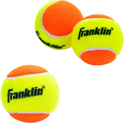 Vista 9 de Franklin Sports Pelotas de tenis para principiantes, sin presión, rebote bajo para principiantes, ideales para entrenamiento + práctica, paquete
