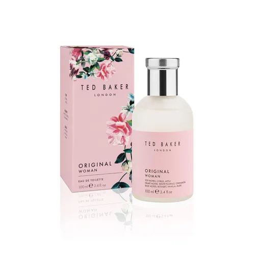 Vista 4 de Ted Baker Woman Pink EDT, fragancia femenina verde floral, notas de apertura, durazno fresco, bergamont y mandarina con almizcle cálido, vainilla