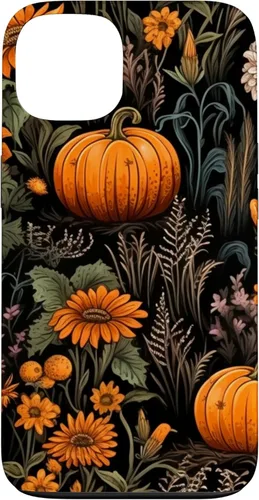 Vista 7 de iPhone 16 Autumn Flower Fall Halloween Spooky Pumpkin Floral Themed Case