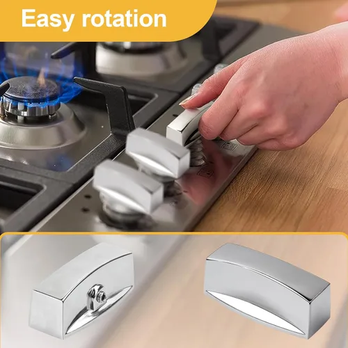 Vista 7 de Pomo de válvula de rango para estufa de gas de cocina, perilla de control de panel de placa de horno, compatible con interfaz de aire en forma de D