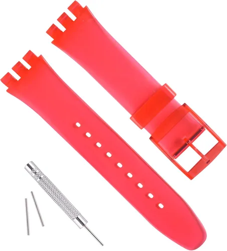 Vista 42 de Correa de reloj de goma de silicona/correa de reloj de repuesto para Swatch (0.669 in 0.748 in 0.787 in)