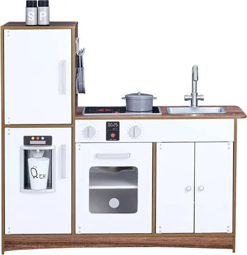 Vista 8 de Teamson Kids Little Chef Palm Springs Classic - Cocina infantil con 6 accesorios, color natural/blanco