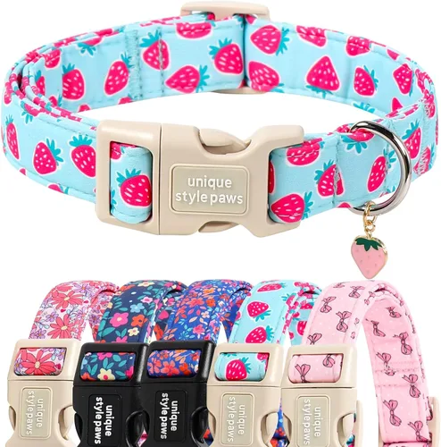 Vista 24 de Unique style paws Collar de perro con hebilla de plástico con colgante, collar de cachorro para primavera y verano, traje de baño para fiesta
