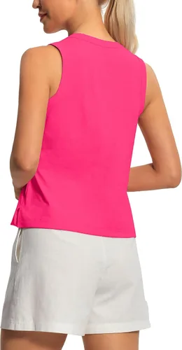 Vista 3 de Hiverlay Workout Tank Tops for Women Sleeveless Athletic Cropped Tank Top Sports Gym Muscle Running Shirts