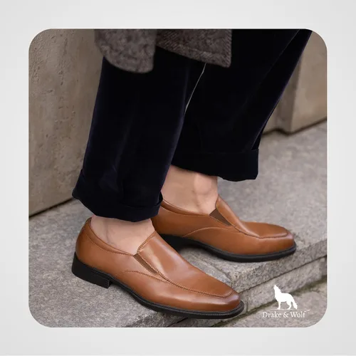 Vista 8 de Drake & Wolf Mocasines para hombre - Zapatos de vestir casuales para hombre - Zapatos de vestir antideslizantes para hombre - Zapatos de vestir