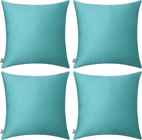 Vista 56 de Thmyo - Paquete de 4 fundas de almohada decorativas de 100 % algodón para lumbar, cómodas, sólidas, para Navidad/Halloween, fundas de cojín Blanco