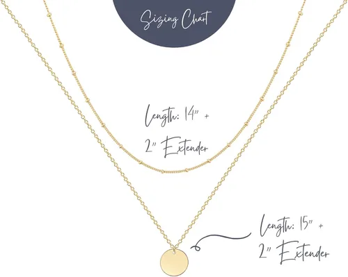 Vista 5 de Ava Riley Collar para mujer, gargantilla delicada chapada en oro de 14 quilates, collares de plata en capas para mujer, joyería de playa de moda