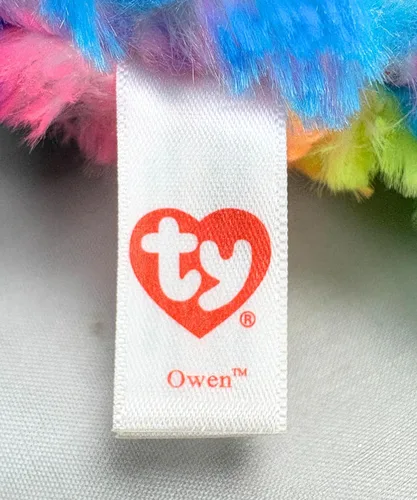 Vista 6 de Peluche de búho OWEN multicolor de tamaño regular de felpa, de TY