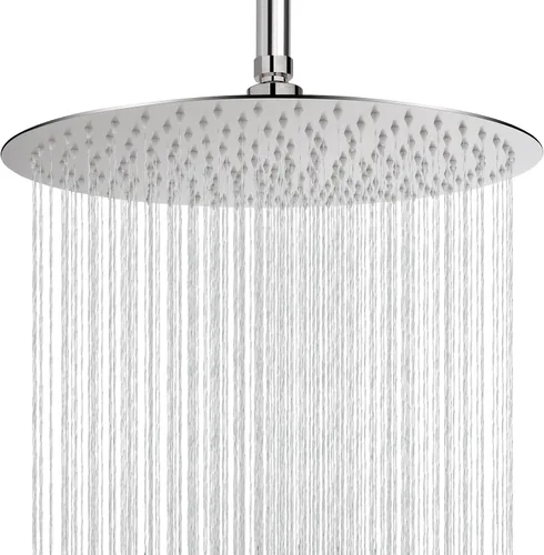 Vista 8 de NearMoon Cabezal de ducha de lluvia, diseño ultrafino - aumento de presión, experiencia impresionante, cabezal de lluvia de acero inoxidable de alto