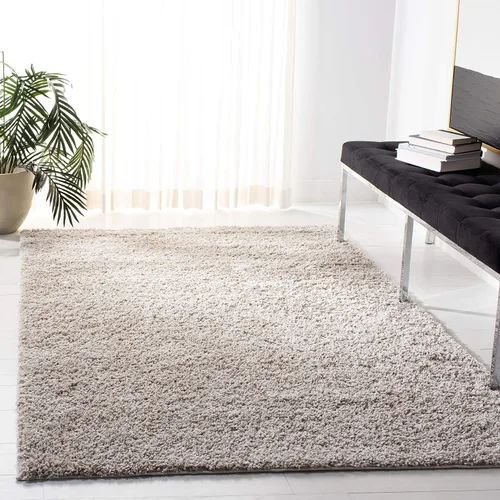 Vista 9 de SAFAVIEH Arizona Shag Collection ASG820A - Alfombra de pasillo, 2 pies 3 pulgadas x 6 pies, color crema, diseño sólido, no desprende pelusa y fácil