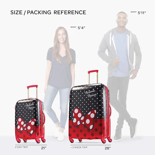 Vista 2 de AMERICAN TOURISTER Disney - Equipaje rígido con spinners Arco rojo de Minnie Mouse Equipaje duro con spinners de Disney