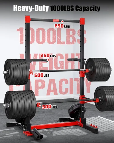 Vista 3 de YOLEO Smith Machine & Squat Rack Combo, Multi-Functional Power Racks with Adjustable Width & Pull-Up Bar, Cable Crossover Power Cage, Independent