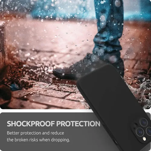 Vista 7 de SURPHY funda de silicona compatible con iPhone 13 Pro (6.1 pulgadas, 2021), con protección para la cámara, funda de silicona líquida con forro