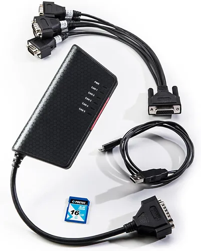 Vista 7 de Memorator Pro 5xHS, interfaz de bus CAN de cinco canales y registrador de datos