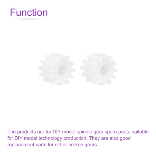 Vista 4 de DMiotech Paquete de 10 engranajes de plástico de 8 dientes, modelo 082A, engranajes helicoidales de plástico para objetos de manualidades