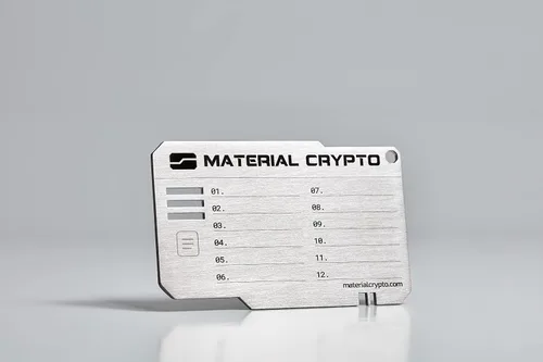 Vista 2 de Material Crypto DIY - Almacenamiento de semillas criptográficas Cartera de criptomoneda de acero indestructible Compatible con Seed Phrase