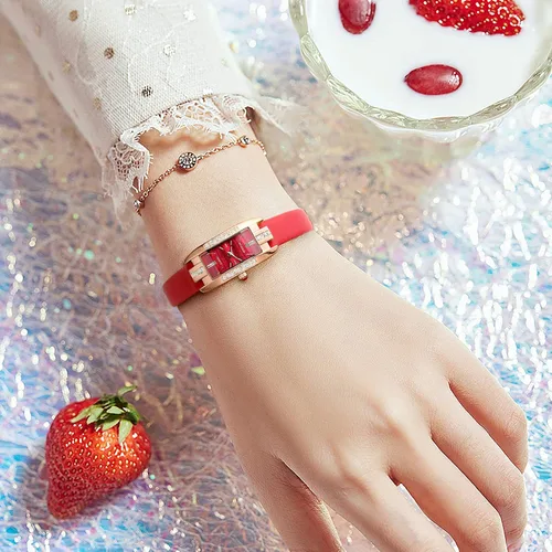 Vista 4 de ROCOSJEWE Watches for Women Japanese Quartz Analog Ladies Wrist Watch Leather Strap Elegant Waterproof Dress Watch Diamond RJ209S