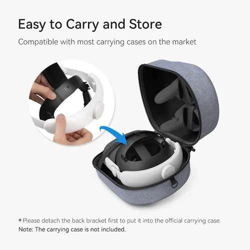 Vista 5 de KIWI design K2 Comfort Head Strap Accessories Compatible with OculusMeta Quest 2, Elite Strap Replacement for Enhanced Support of VR Headset, NOT