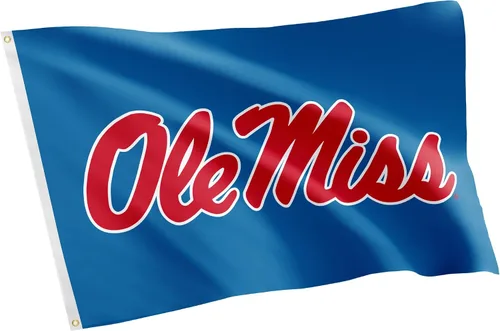 Vista 10 de Desert Cactus Bandera de los rebeldes de la Universidad de Mississippi Ole Miss U of M Banners 100% poliéster para interiores y exteriores, banderas