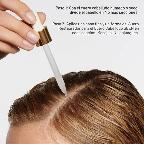 Vista 3 de SEEN Restore Scalp Serum, sin fragancia, clínicamente probado, suero hidratante desarrollado por dermatólogos, promueve un cuero cabelludo