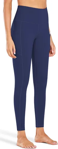 Vista 2 de Fengbay Pantalones de yoga de cintura alta, pantalones de yoga con bolsillo, control de abdomen, entrenamiento, correr, leggings de yoga elásticos
