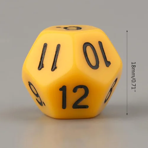 Vista 3 de Juego de 10 dados poliédricos de escultura D12 de acrílico de 12 caras para fiesta de club, familia, juego de mesa