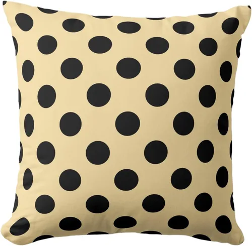 Vista 18 de Fundas de almohada de lunares negros sobre beige de 16 x 16 pulgadas, fundas de almohada decorativas rústicas y cuadradas para decoración del sofá