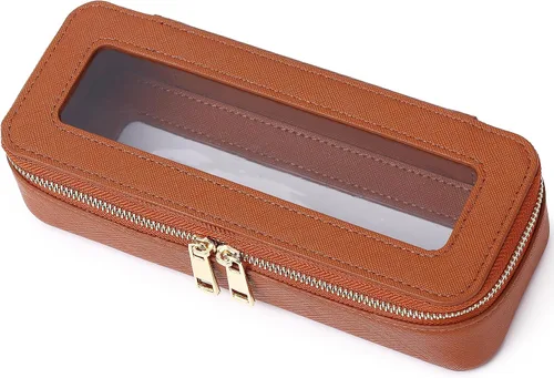 Vista 70 de Pinkmik Pequeña bolsa de maquillaje transparente, mini estuche para cosméticos, bolsa de aseo impermeable con cremallera, organizador de bolsos