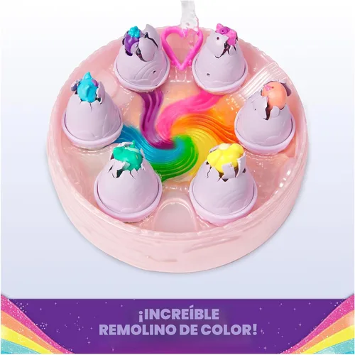 Vista 4 de Hatchimals Alive Rainbow Hatchery, 6 huevos sorpresa, a partir de 3 años