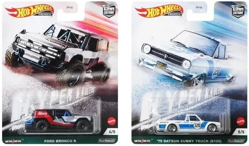 Vista 2 de Hot Wheels Car Culture Hyper Haulers Trucks Colección completa de 5 vehículos a escala 1:64 Premium