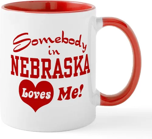 Vista 27 de CafePress I Love Nebraska Taza de café de cerámica de 11 oz (11.0 fl oz)